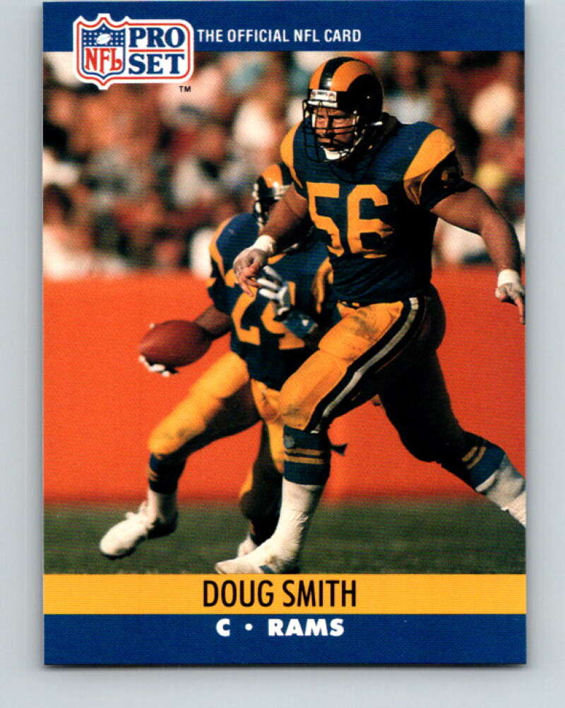 1990 Pro Set #554 Doug Smith Mint Los Angeles Rams Image 1