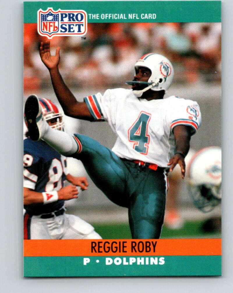 1990 Pro Set #563 Reggie Roby Mint Miami Dolphins Image 1