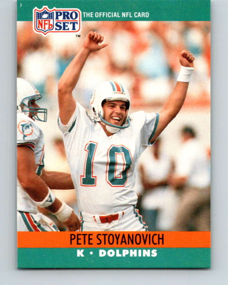 1990 Pro Set #564 Pete Stoyanovich Mint Miami Dolphins Image 1