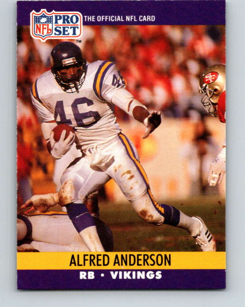 1990 Pro Set #565 Alfred Anderson Mint Minnesota Vikings Image 1