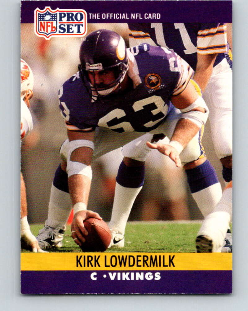 1990 Pro Set #572 Kirk Lowdermilk Mint Minnesota Vikings Image 1