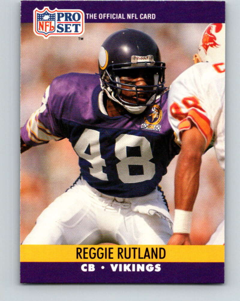 1990 Pro Set #573 Reggie Rutland Mint RC Rookie Minnesota Vikings Image 1