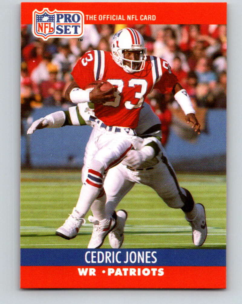 1990 Pro Set #579 Cedric Jones Mint RC Rookie New England Patriots Image 1