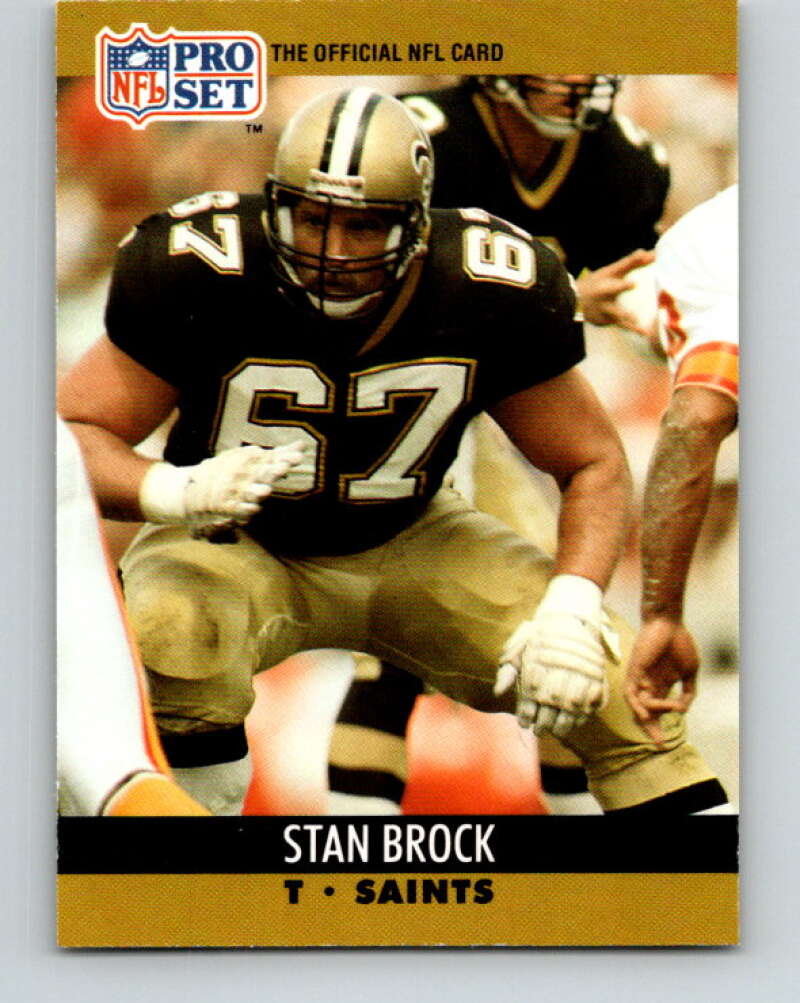1990 Pro Set #586 Stan Brock Mint New Orleans Saints Image 1