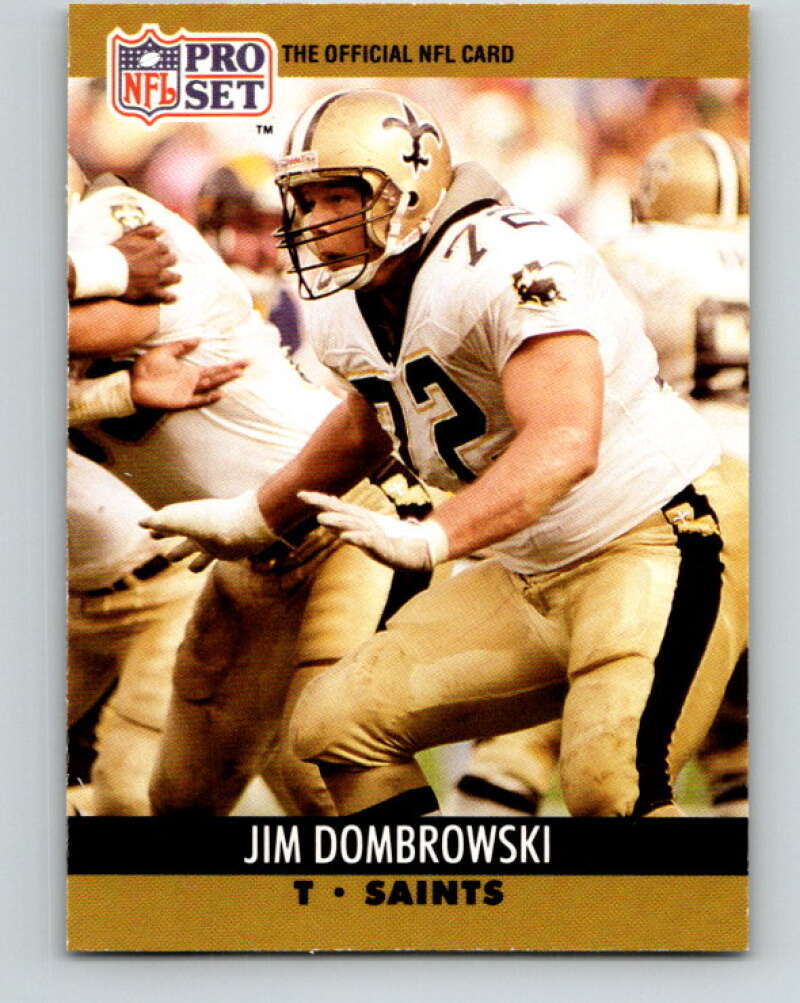1990 Pro Set #587 Jim Dombrowski Mint RC Rookie New Orleans Saints Image 1