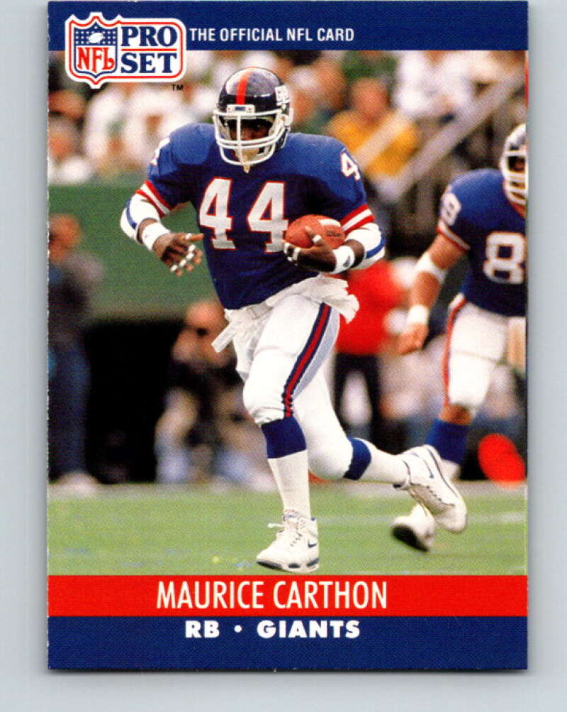 1990 Pro Set #593 Maurice Carthon Mint New York Giants Image 1