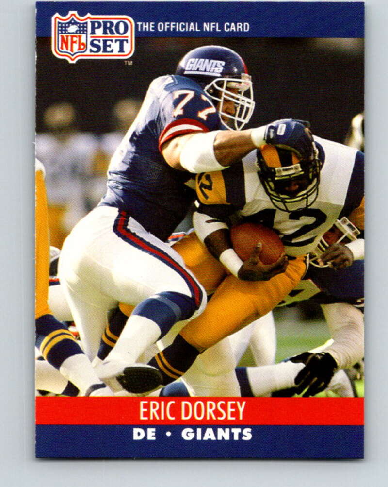 1990 Pro Set #594 Eric Dorsey Mint RC Rookie New York Giants Image 1