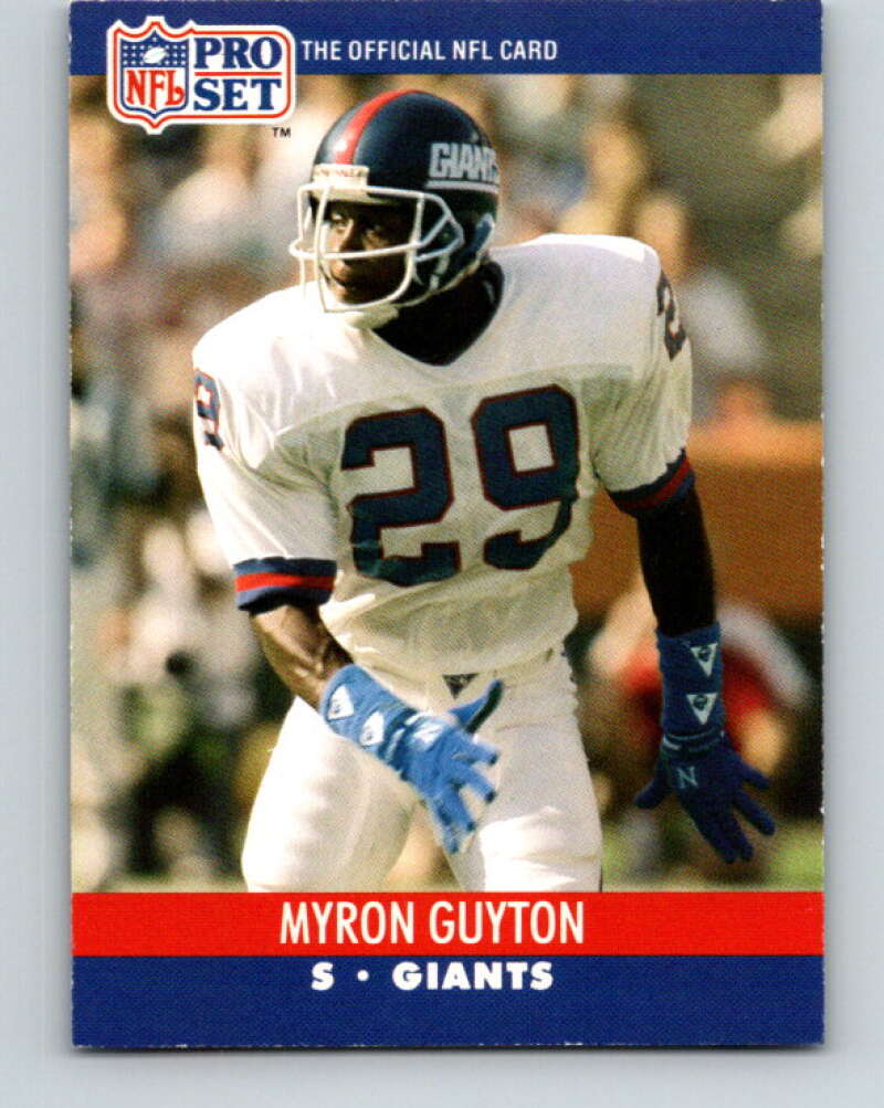 1990 Pro Set #595 Myron Guyton Mint New York Giants Image 1