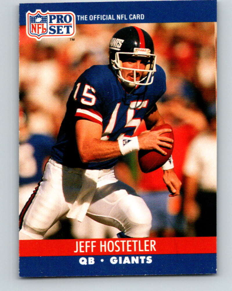 1990 Pro Set #596 Jeff Hostetler Mint RC Rookie New York Giants Image 1