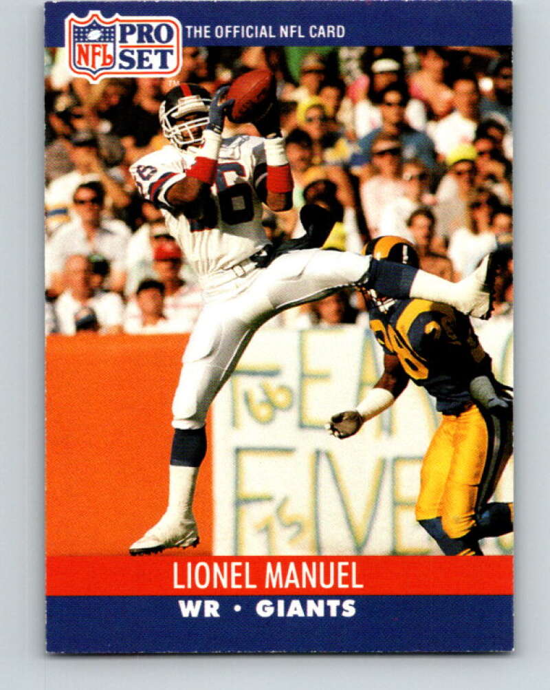 1990 Pro Set #598 Lionel Manuel Mint New York Giants Image 1