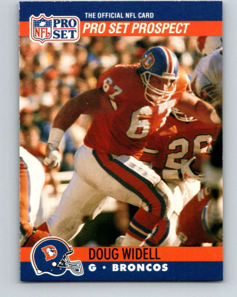 1990 Pro Set #730 Doug Widell Mint RC Rookie Denver Broncos Image 1