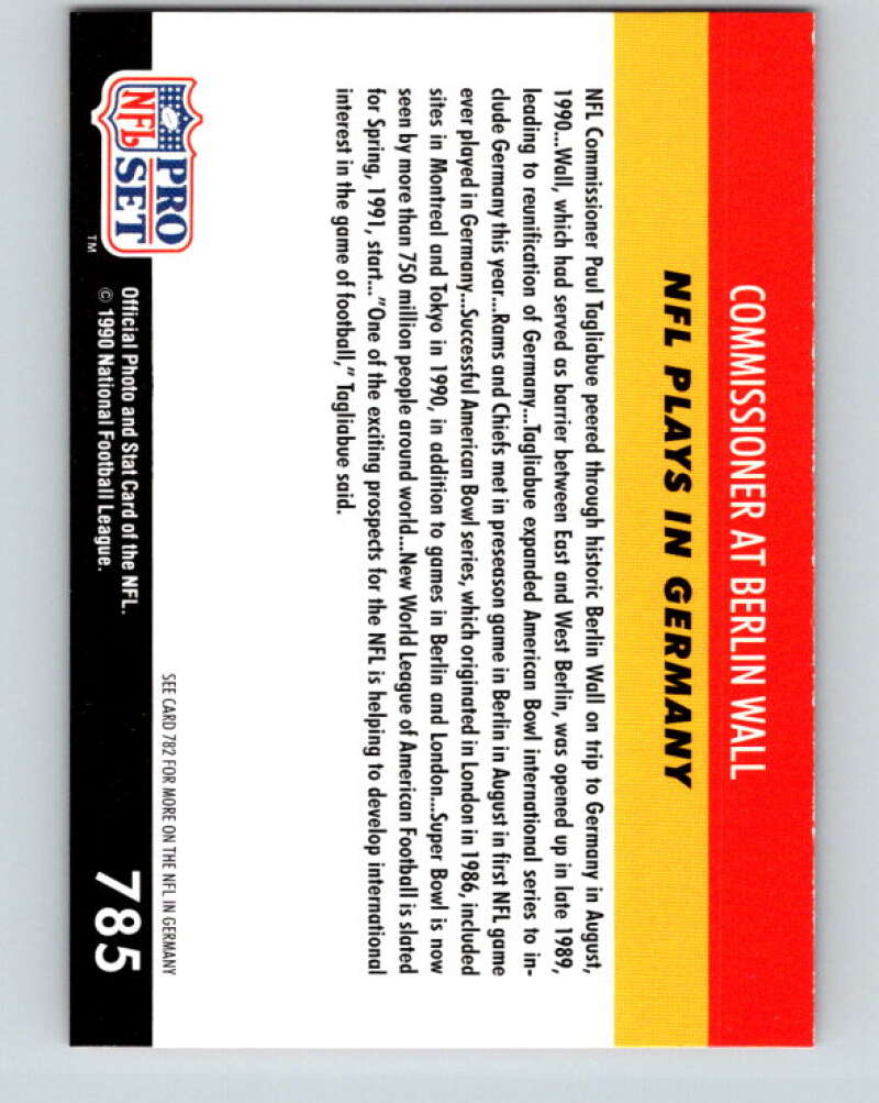 1990 Pro Set #785 Paul Tagliabue Mint