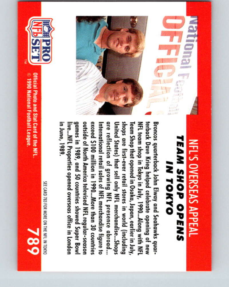 1990 Pro Set #789 NFL Team Shop Mint Image 2