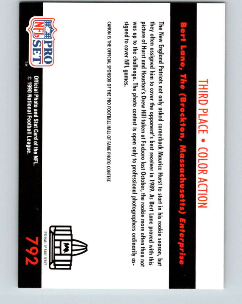 1990 Pro Set #792 Maurice Hurst Mint New England Patriots Image 2