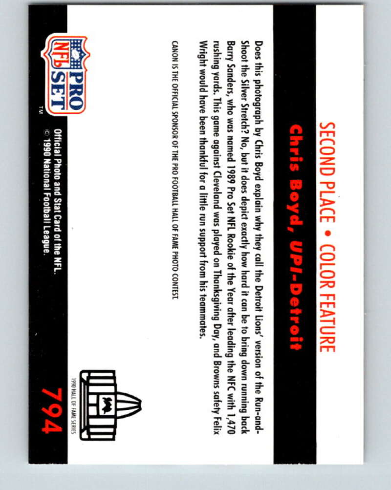 1990 Pro Set #794 Barry Sanders Mint Detroit Lions