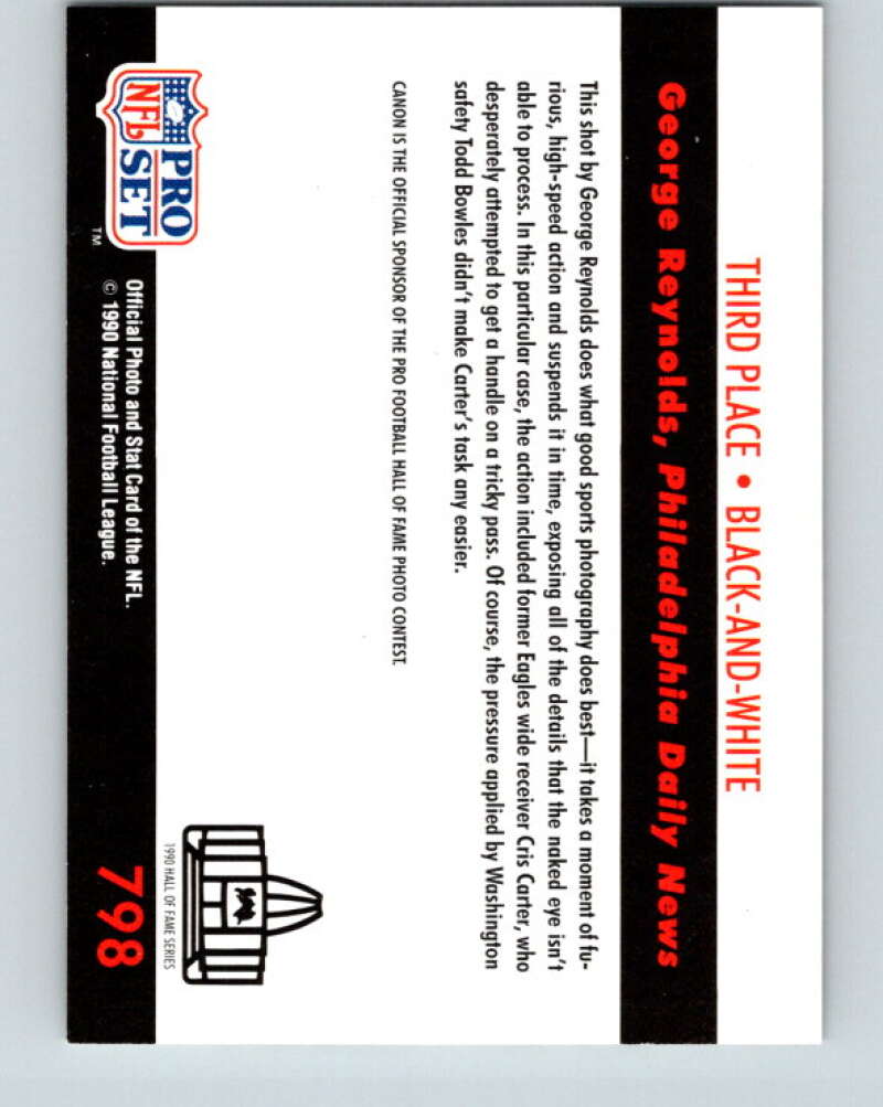 1990 Pro Set #798 Cris Carter/Todd Bowles Mint Philadelphia Eagles/Washington Redskins Image 2