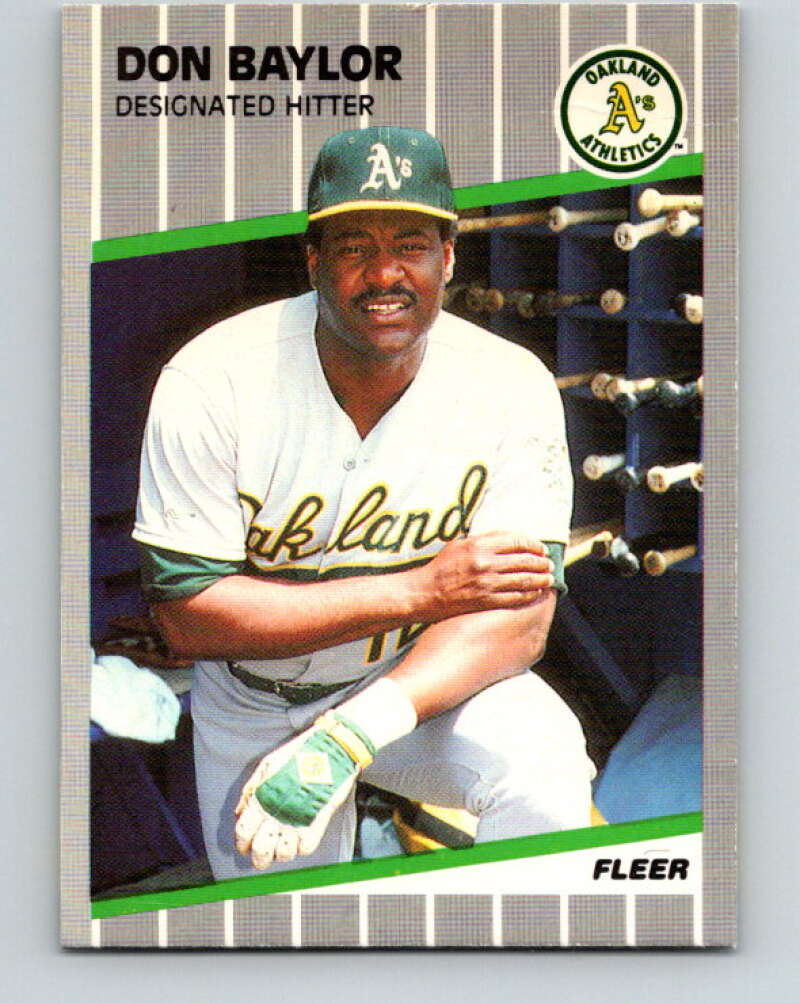 1989 Fleer #1 Don Baylor Mint Oakland Athletics Image 1