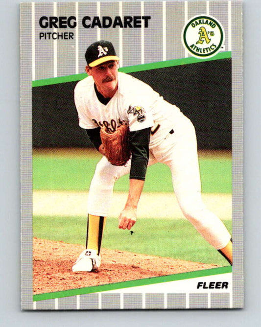 1989 Fleer #4 Greg Cadaret UER Mint Oakland Athletics  Image 1