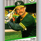 1989 Fleer #12 Glenn Hubbard Mint Oakland Athletics  Image 1