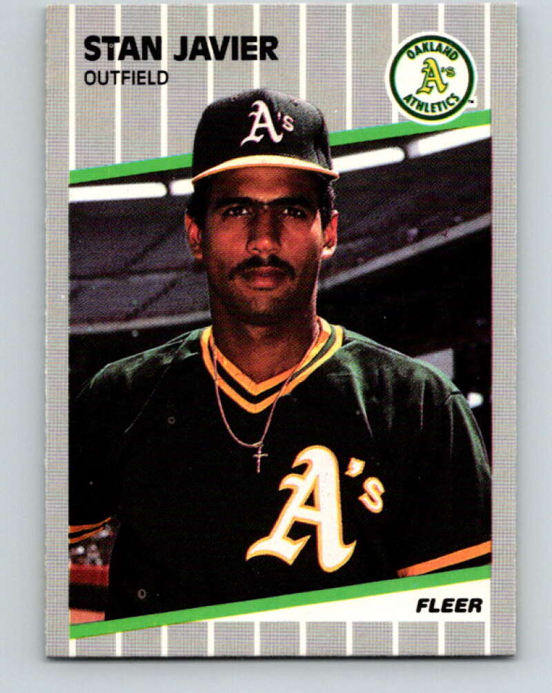 1989 Fleer #13 Stan Javier Mint Oakland Athletics Image 1