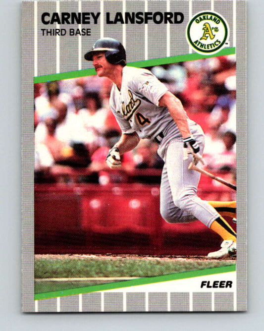 1989 Fleer #16 Carney Lansford Mint Oakland Athletics  Image 1