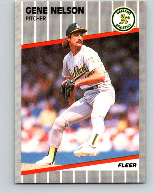 1989 Fleer #18 Gene Nelson Mint Oakland Athletics  Image 1