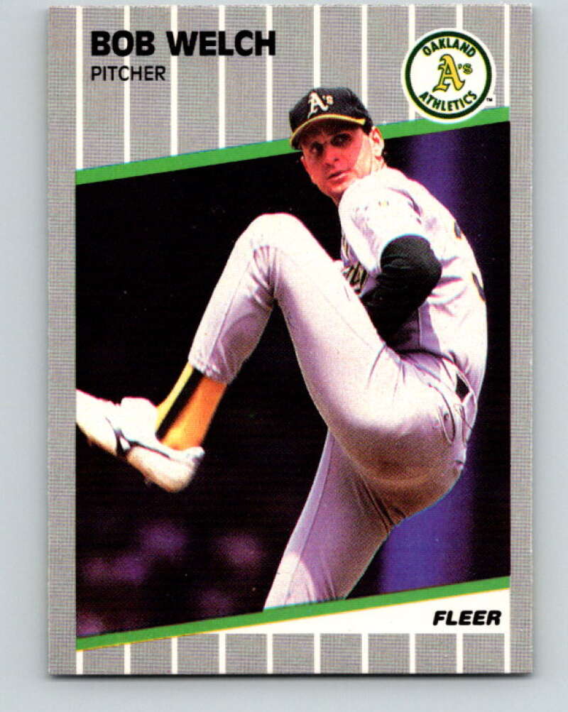 1989 Fleer #25 Bob Welch Mint Oakland Athletics Image 1