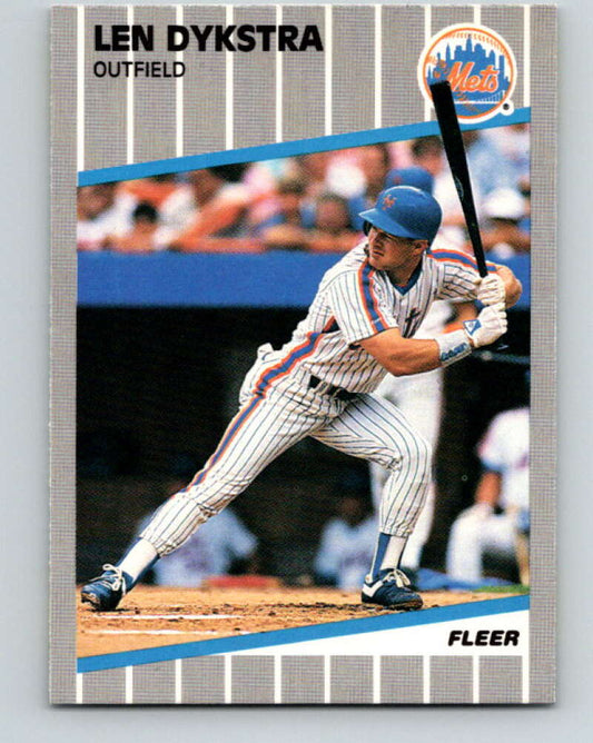 1989 Fleer #33 Lenny Dykstra Mint New York Mets  Image 1