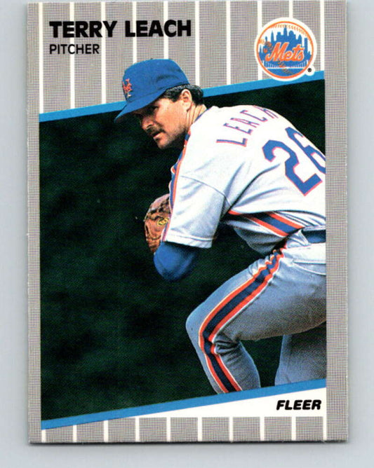 1989 Fleer #40 Terry Leach Mint New York Mets  Image 1