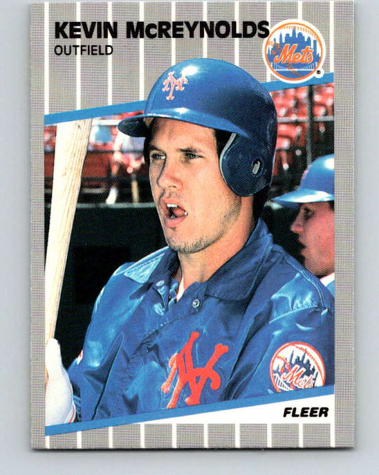 1989 Fleer #44 Kevin McReynolds Mint New York Mets  Image 1