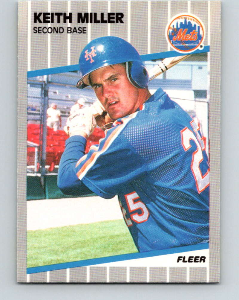 1989 Fleer #45 Keith Miller Mint New York Mets Image 1