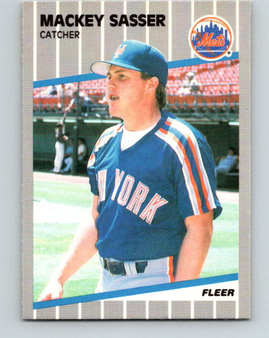 1989 Fleer #48 Mackey Sasser Mint New York Mets  Image 1