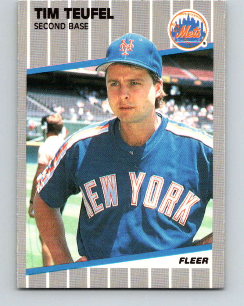 1989 Fleer #50 Tim Teufel Mint New York Mets Image 1