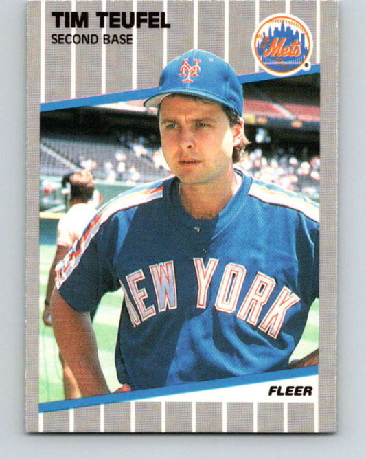 1989 Fleer #50 Tim Teufel Mint New York Mets  Image 1