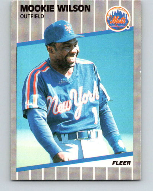 1989 Fleer #52 Mookie Wilson Mint New York Mets  Image 1