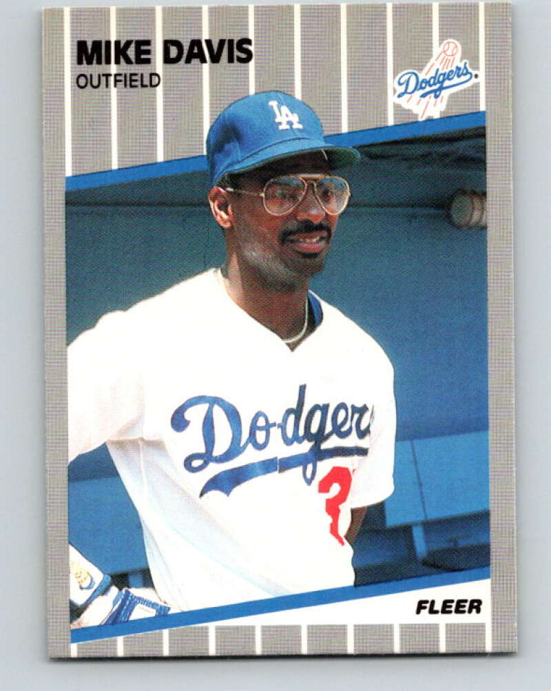 1989 Fleer #55 Mike Davis Mint Los Angeles Dodgers Image 1