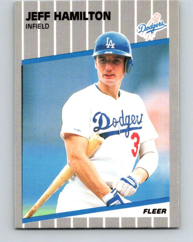 1989 Fleer #60 Jeff Hamilton Mint Los Angeles Dodgers Image 1