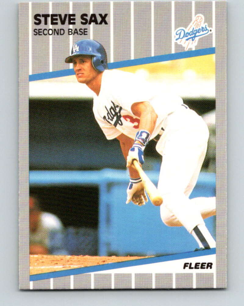 1989 Fleer #70 Steve Sax Mint Los Angeles Dodgers Image 1