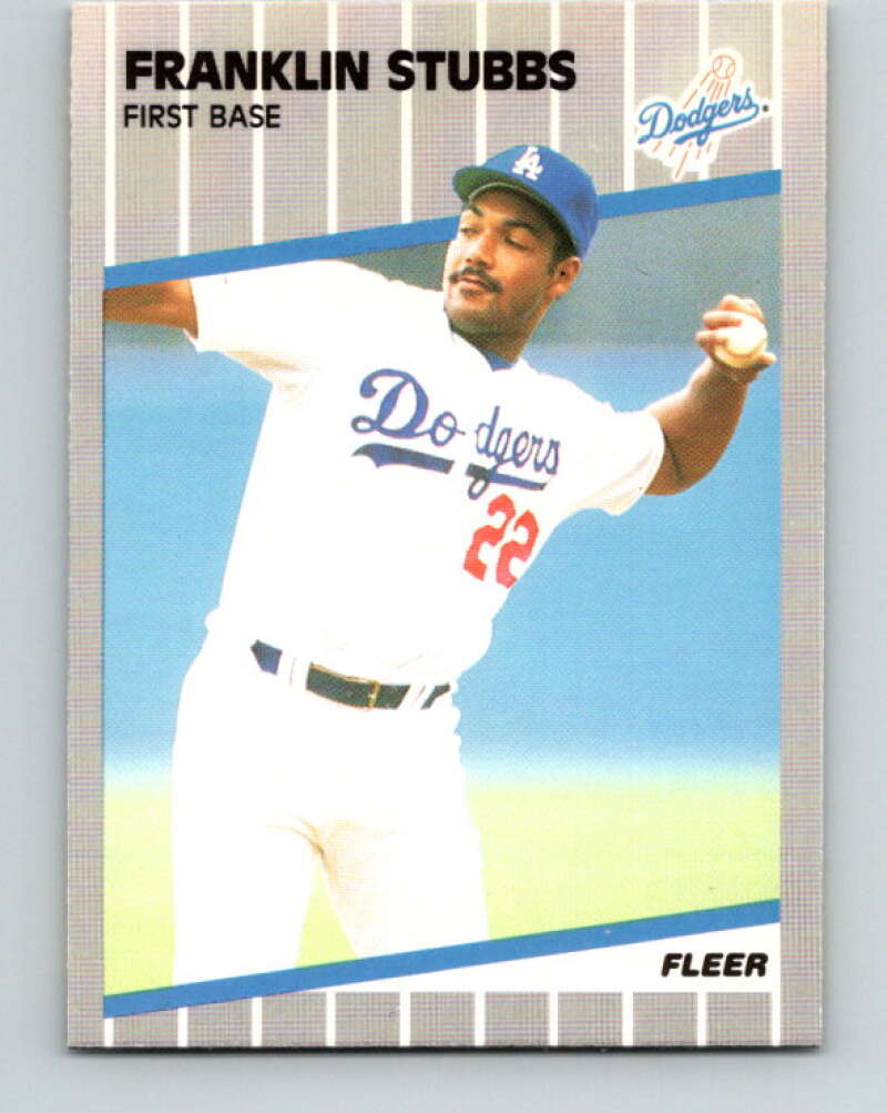 1989 Fleer #74 Franklin Stubbs Mint Los Angeles Dodgers Image 1