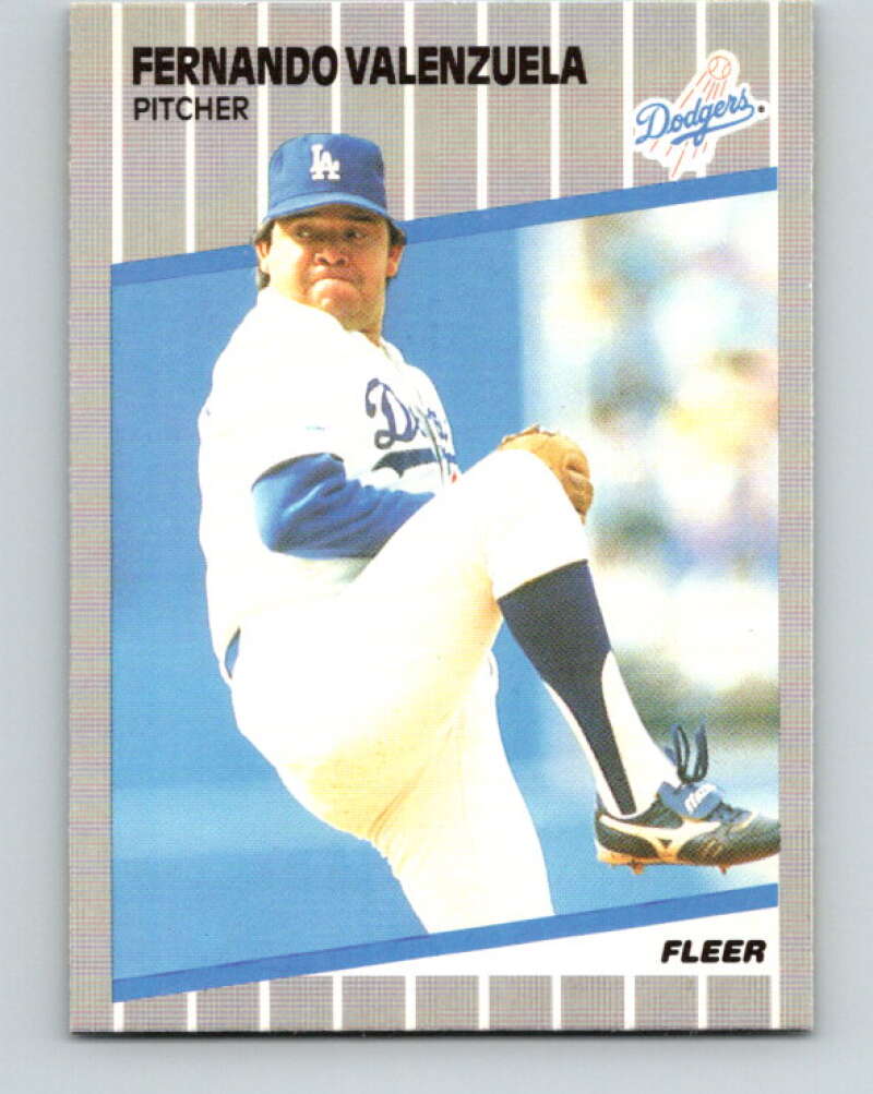 1989 Fleer #76 Fernando Valenzuela Mint Los Angeles Dodgers Image 1
