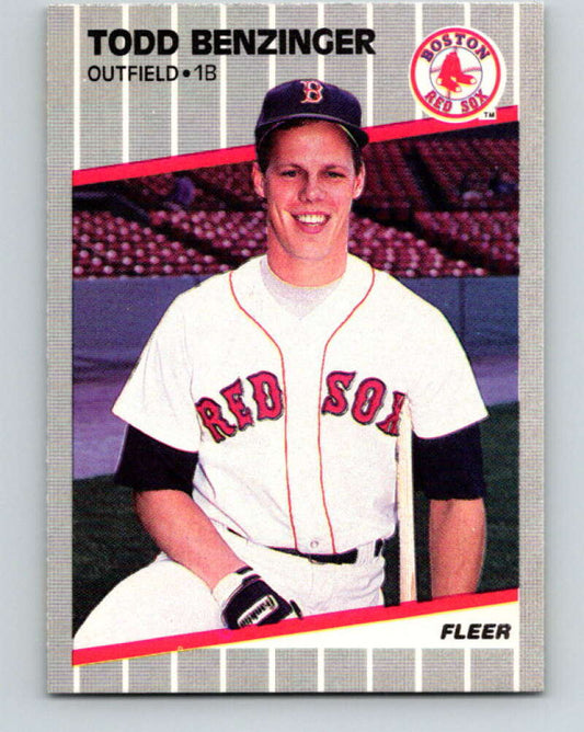 1989 Fleer #79 Todd Benzinger Mint Boston Red Sox  Image 1