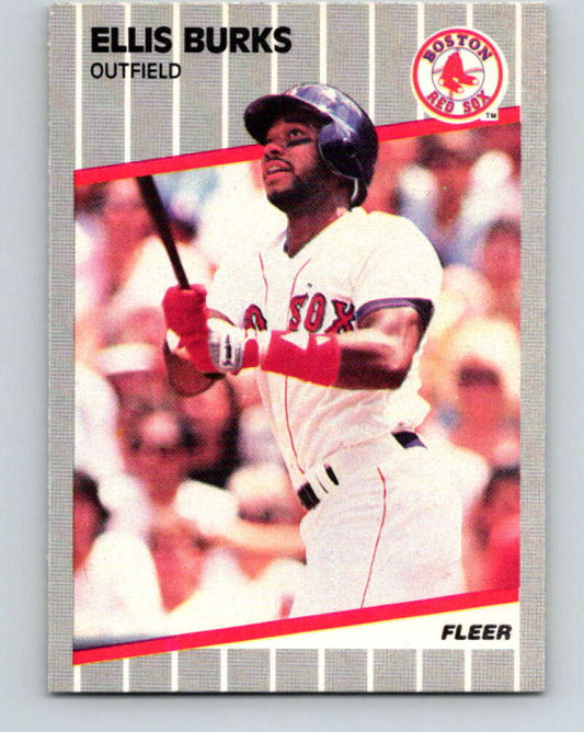 1989 Fleer #83 Ellis Burks Mint Boston Red Sox  Image 1