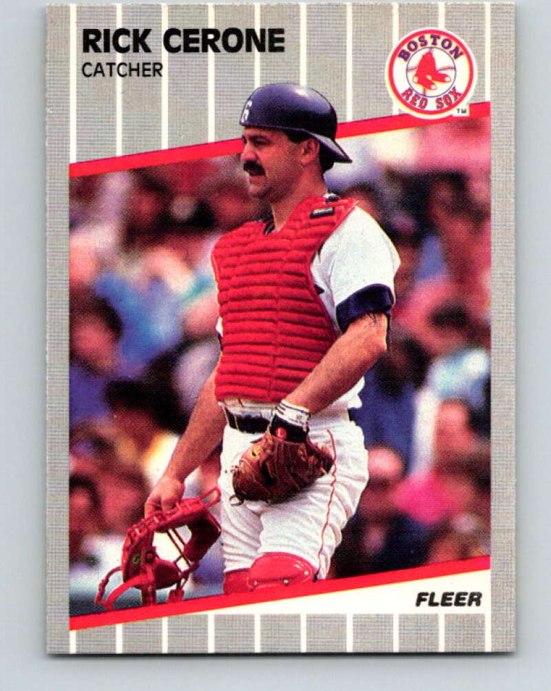 1989 Fleer #84 Rick Cerone Mint Boston Red Sox Image 1