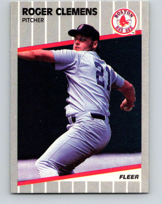 1989 Fleer #85 Roger Clemens Mint Boston Red Sox  Image 1
