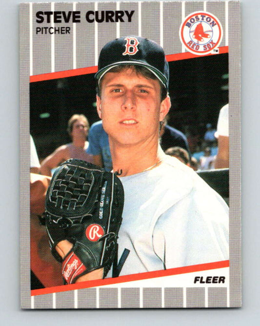 1989 Fleer #86 Steve Curry Mint RC Rookie Boston Red Sox  Image 1