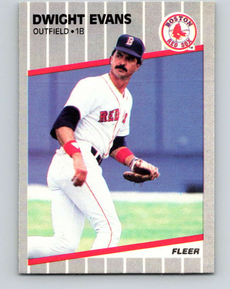 1989 Fleer #87 Dwight Evans Mint Boston Red Sox Image 1