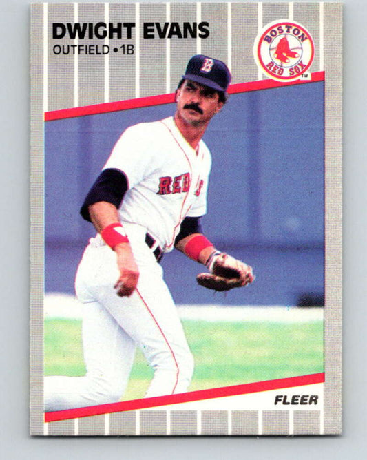 1989 Fleer #87 Dwight Evans Mint Boston Red Sox  Image 1