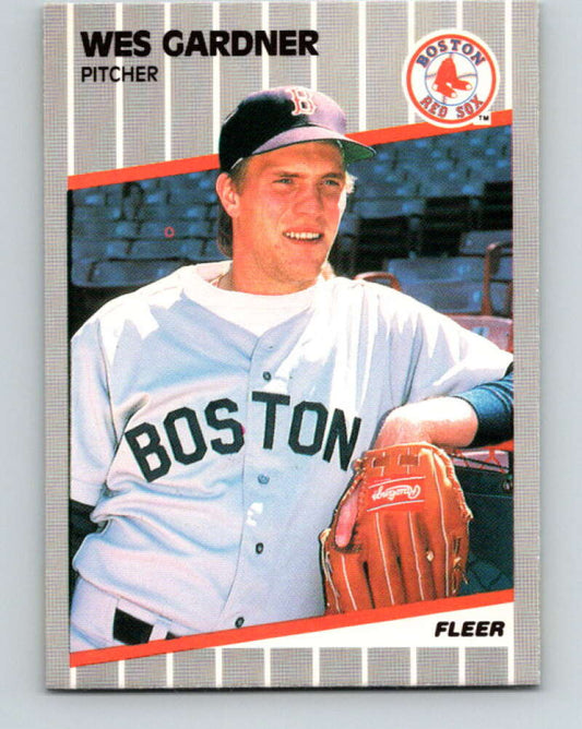 1989 Fleer #88 Wes Gardner Mint Boston Red Sox  Image 1