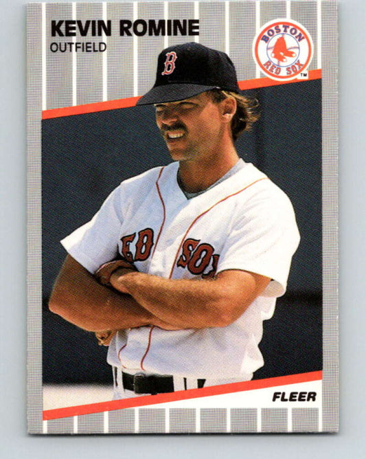 1989 Fleer #98 Kevin Romine ERR Mint Boston Red Sox  Image 1