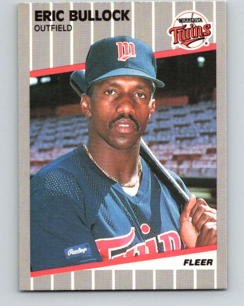 1989 Fleer #106 Eric Bullock UER Mint RC Rookie Minnesota Twins Image 1